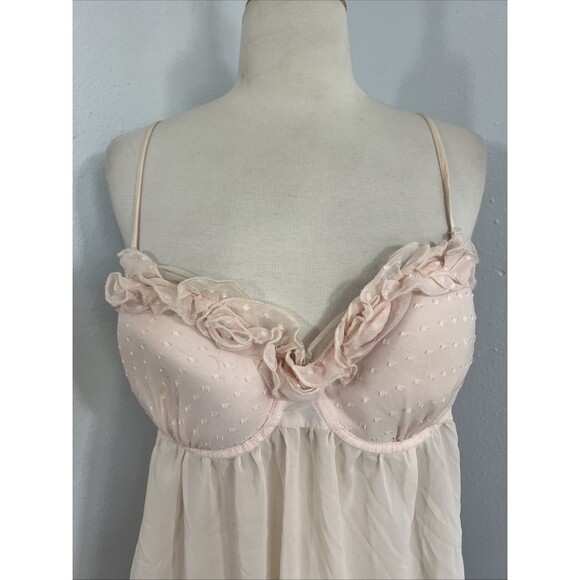 Ambrielle Slip Dress Womens‎ LPink Lace Babydoll Romantic Fairycore  Y2K - Picture 2 of 8